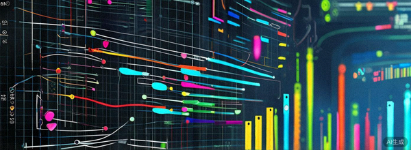 复杂的数据可视化图表展示用户旅程、转化漏斗和归因分析，代表数据驱动决策