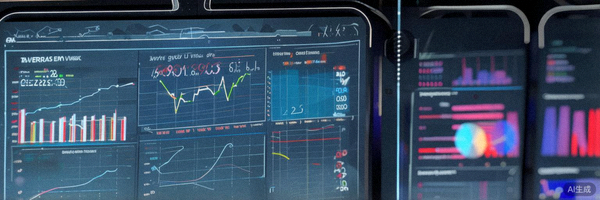 数据仪表盘上显示着电商关键指标如转化率、客单价、流量来源的分析图