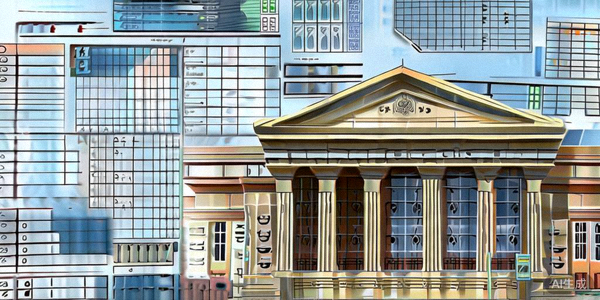 海关大楼与文件图表，展示不同国家关税计算、HS编码与清关流程指南